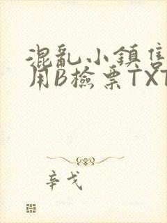 混乱小镇售票员用B检票TXT