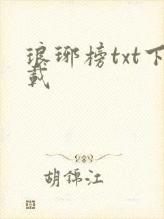 琅琊榜txt下载