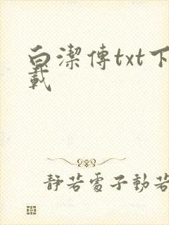 白洁传txt下载
