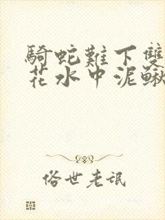 骑蛇难下双金银花水中泥鳅