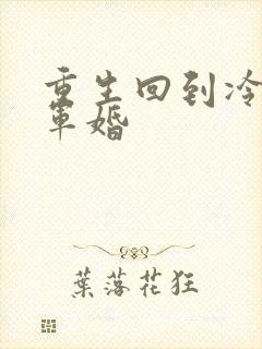 重生回到冷战前军婚