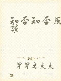 知否知否原著小说