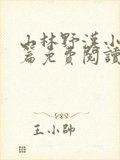 山林野汉小说全篇免费阅读