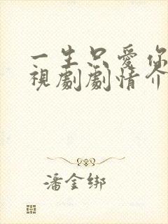 一生只爱你 电视剧剧情介绍