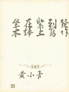 坐在紫到发黑的木棒上写作业