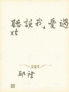 听说我爱过你txt