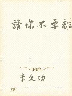 请你不要离开我