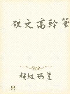破文高干笔趣阁