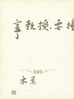 言教授,要撞坏了