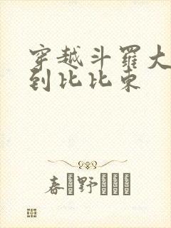 穿越斗罗大陆推到比比东