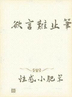 欲言难止笔趣阁