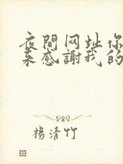 夜间网址你会回来感谢我的