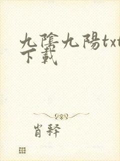 九阴九阳txt下载