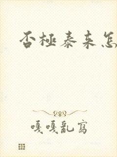 否极泰来怎么读封面