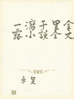 一泻千里金银花露小说全文免费阅读