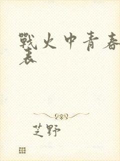 战火中青春演员表