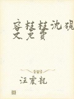 容枝枝沈砚书全文免费