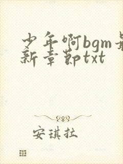 少年啊bgm最新章节txt