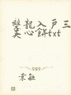 双龙入户三人行夹心饼txt