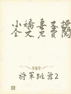 小娇妻又撩又甜全文免费阅读