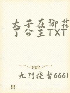 太子在御花园要了公主TXT