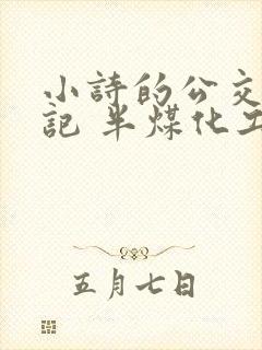 小诗的公交车日记 半煤化工