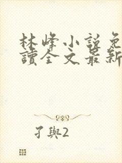 林峰小说免费阅读全文最新章节