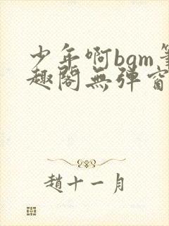 少年啊bgm笔趣阁无弹窗免费