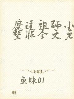 魔道祖师小说完整版全文免费阅读下载