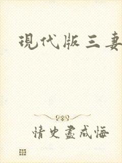 现代版三妻四妾