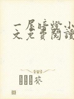 一屋暗灯小说全文免费阅读