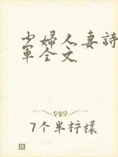 少妇人妻诗雨小军全文