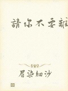 请你不要离开我