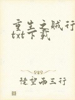 重生之贼行天下txt下载