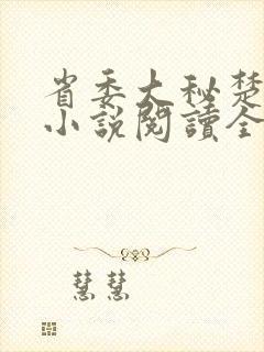 省委大秘楚东恒小说阅读全文