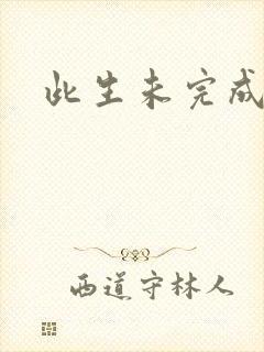 此生未完成