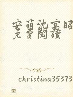 安萌沈宴昭小说免费阅读