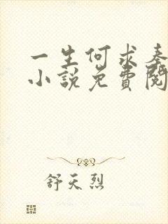 一生何求秦菲雪小说免费阅读