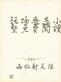 玩物丧志小说完整免费阅读笔趣阁无弹窗