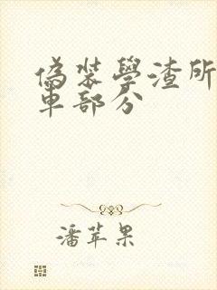 伪装学渣所有开车部分