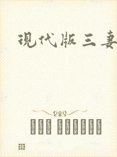 现代版三妻四妾