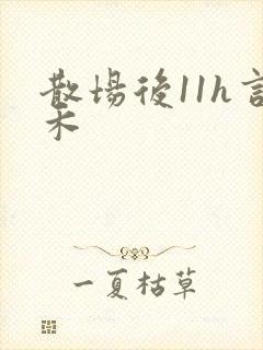 散场后11h言禾