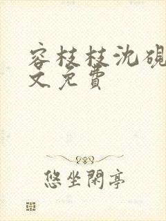 容枝枝沈砚书全文免费