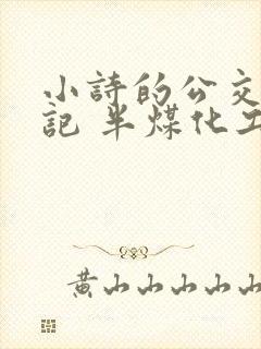 小诗的公交车日记 半煤化工