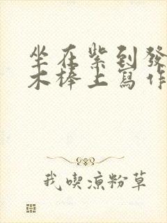 坐在紫到发黑的木棒上写作业阅读