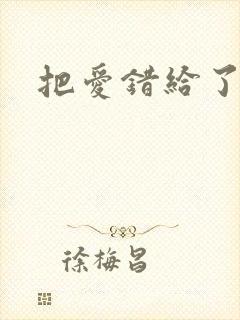 把爱错给了你