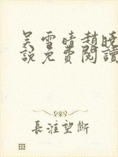 吴雪晴赵晓东小说免费阅读