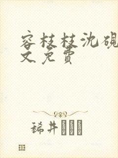 容枝枝沈砚书全文免费