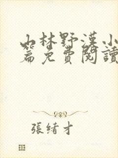 山林野汉小说全篇免费阅读