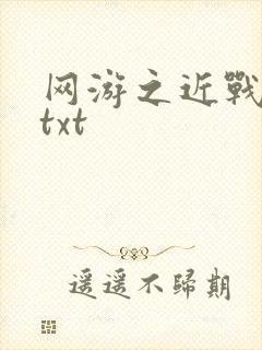 网游之近战法师txt